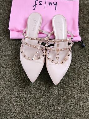 French Sole Studded Mules sz 8